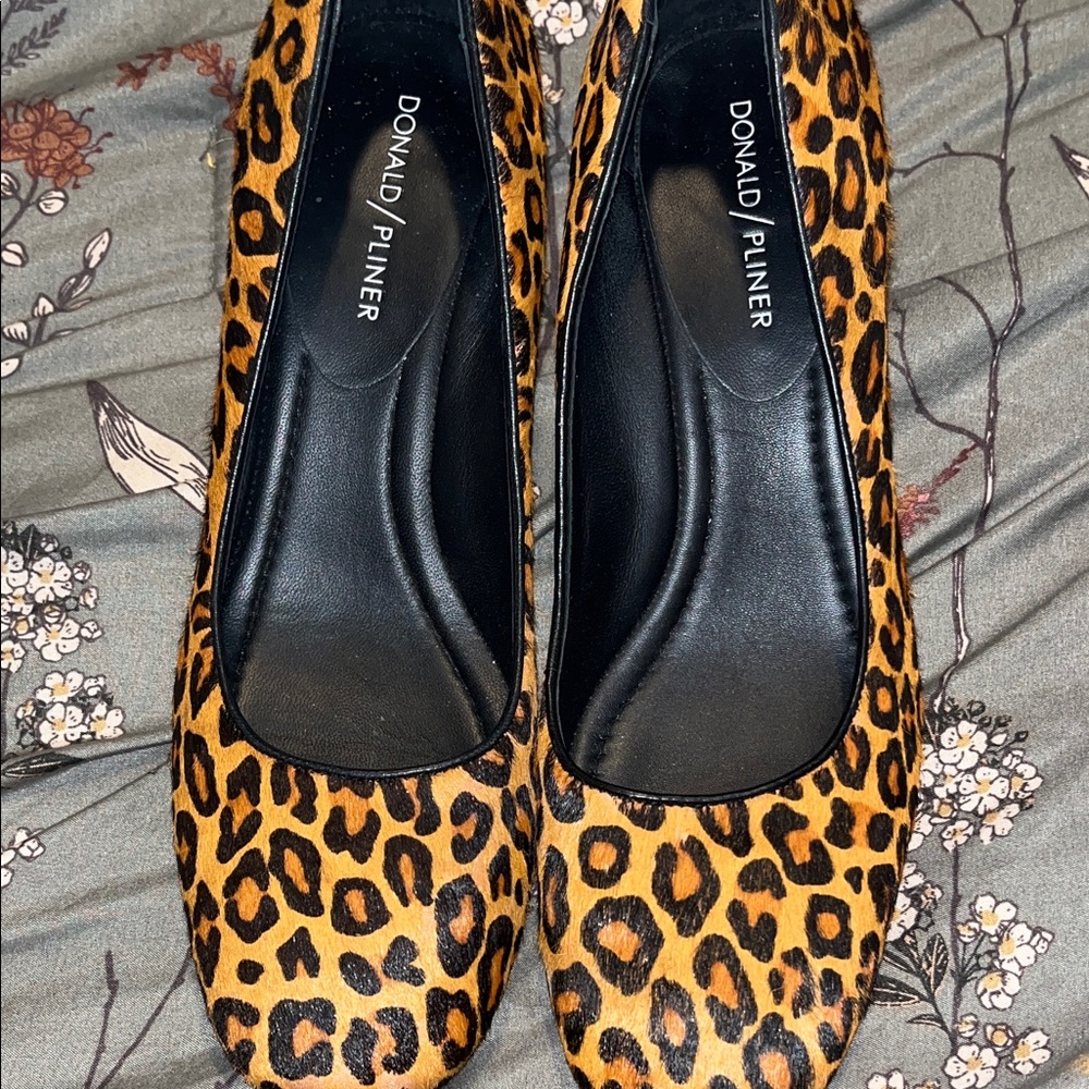 Donald J. Pliner Leopard Print Heel - Black and Brown